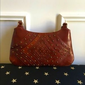 BCBG MaxAzria Cognac Leather Handbag